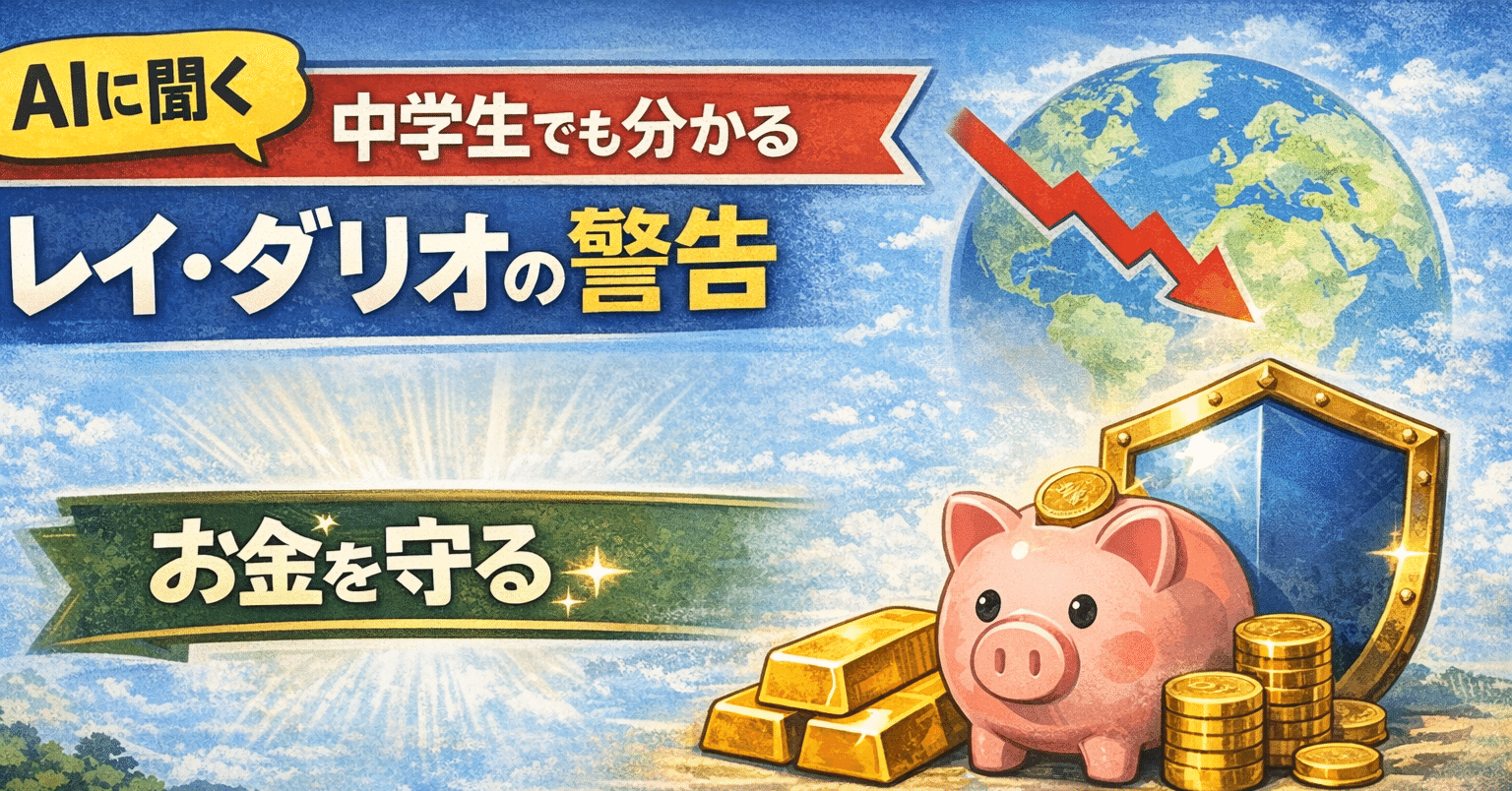 AIに聞く：中学生でも分かるようにレイ・ダリオの警告とお金の守り方を教えて貰った｜shogaku