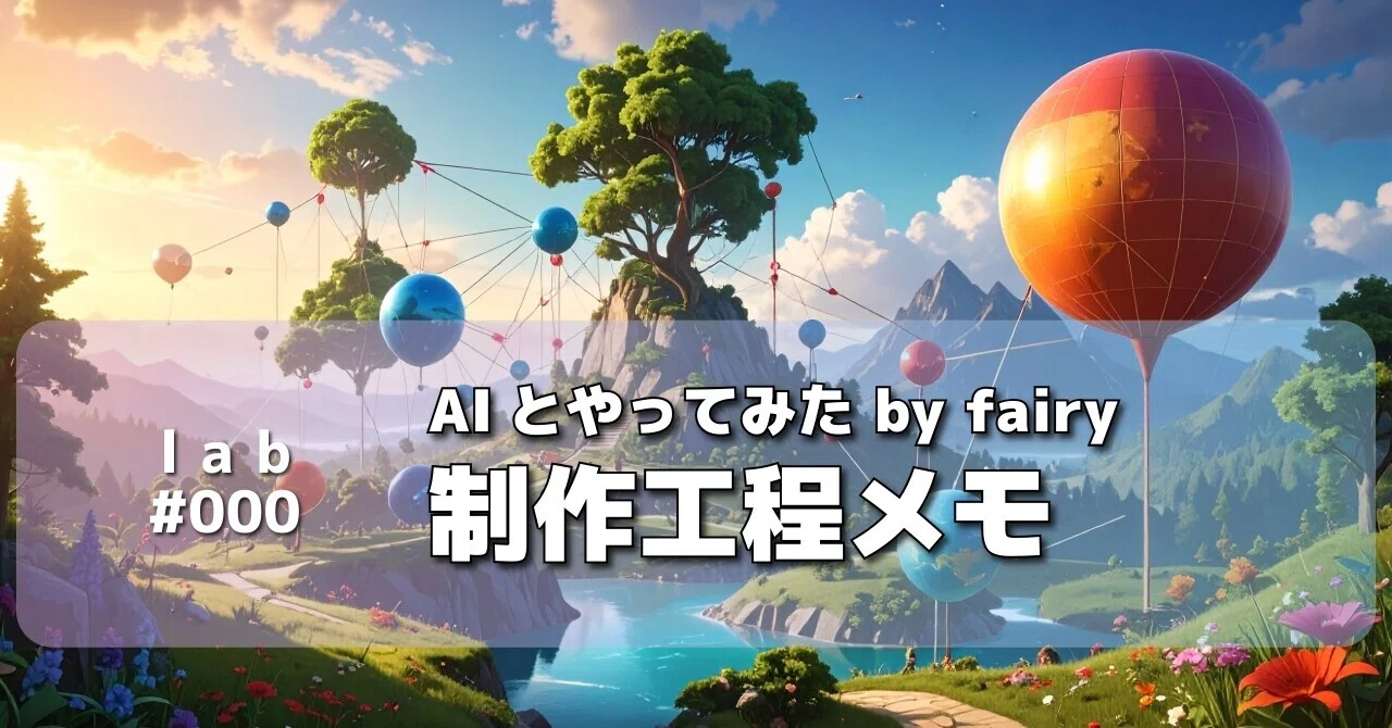 Production Process Notes for the Release of 'Tried it with AI by fairy ...