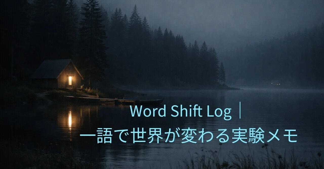 Word Shift Log｜一語で世界が変わる実験メモ｜renz Hiyori Momo