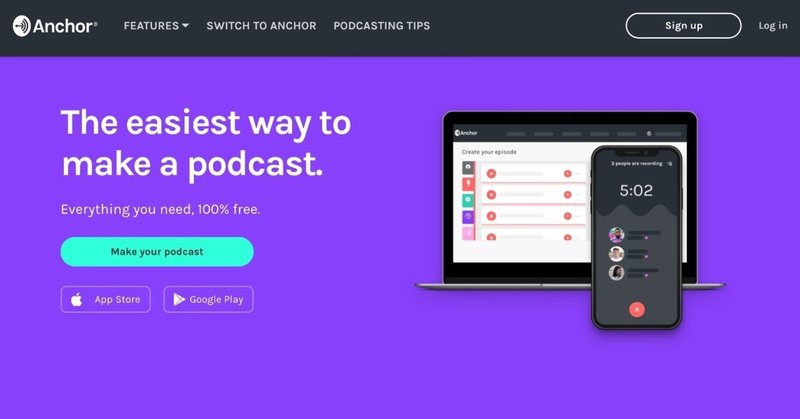 AnchorというサービスでPodcastはじめました