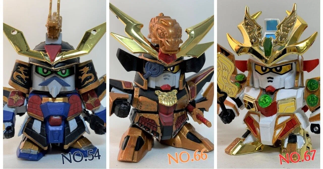 SDガンダムBB戦士 風林火山編　セット　経年劣化 筆先に宿る風林火山 ― BB戦士SD戦国伝・制作動画の記録｜筆塗りーず☆masa