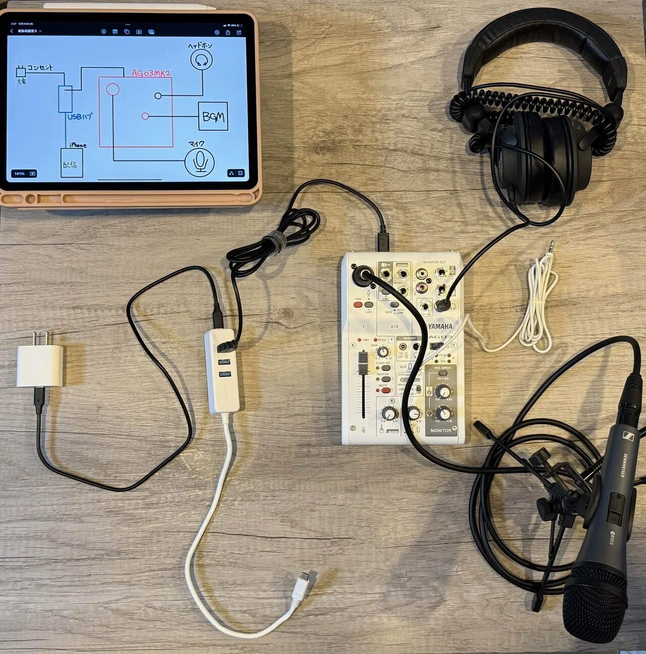 iPhone配信】iPhoneとAG03MK2を接続するアダプタについて｜himiko