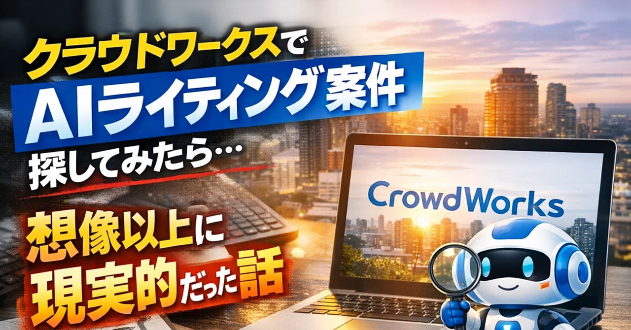 A story about how I looked for 'AI writing projects' on CrowdWorks and ...