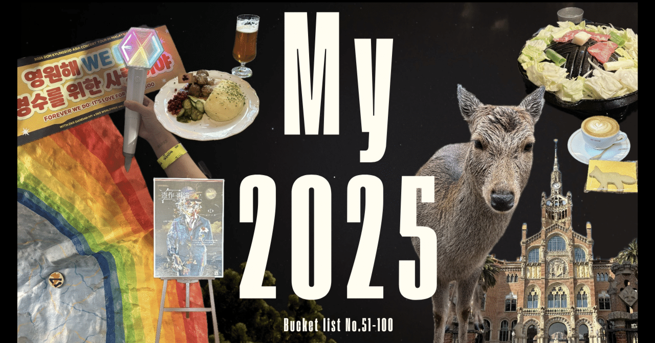 2025年やりたいことリスト100振り返り 後編｜丙種