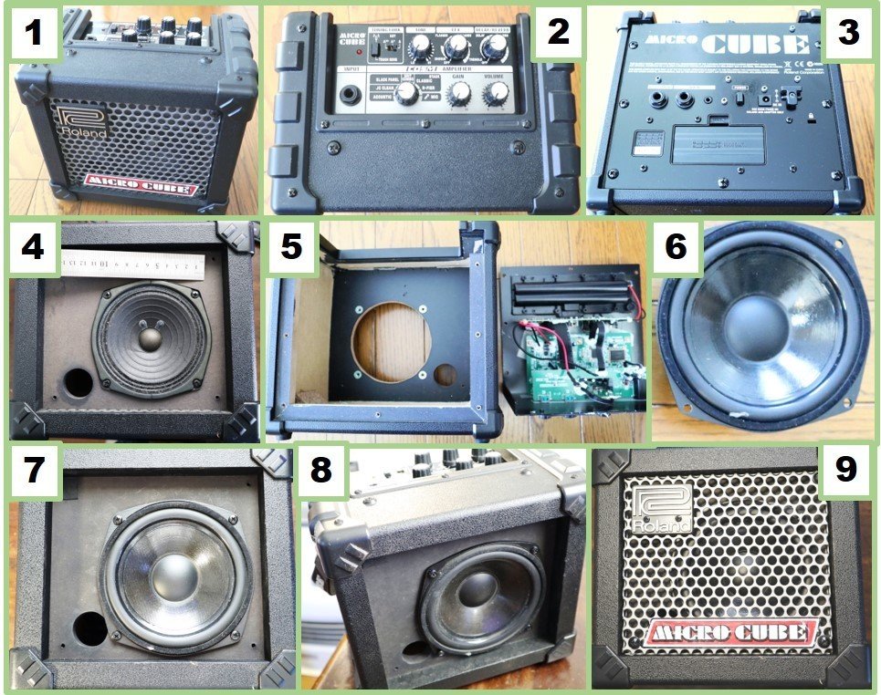 RolandのMicroCubeのスピーカを大型化｜きんやギター