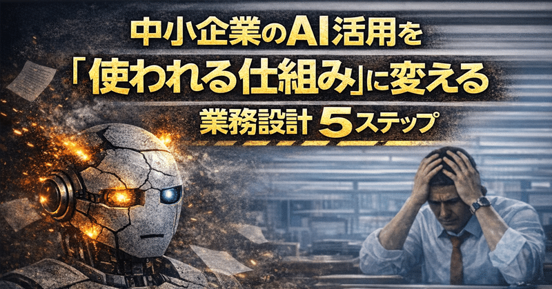 中小企業のAI活用を「使われる仕組み」に変える業務設計5ステップ