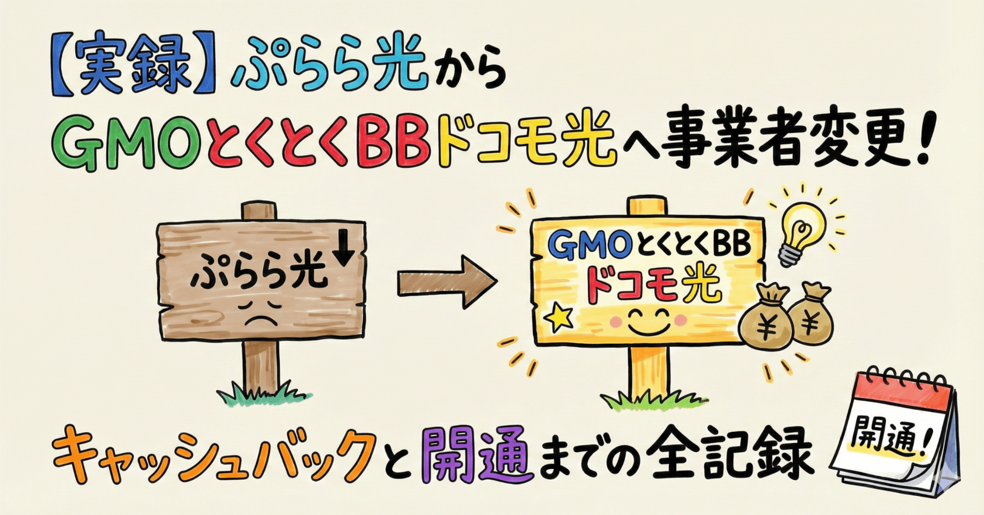 実録】ぷらら光からGMOとくとくBBドコモ光へ事業者変更！キャッシュバックと開通までの全記録｜corneliuspapa