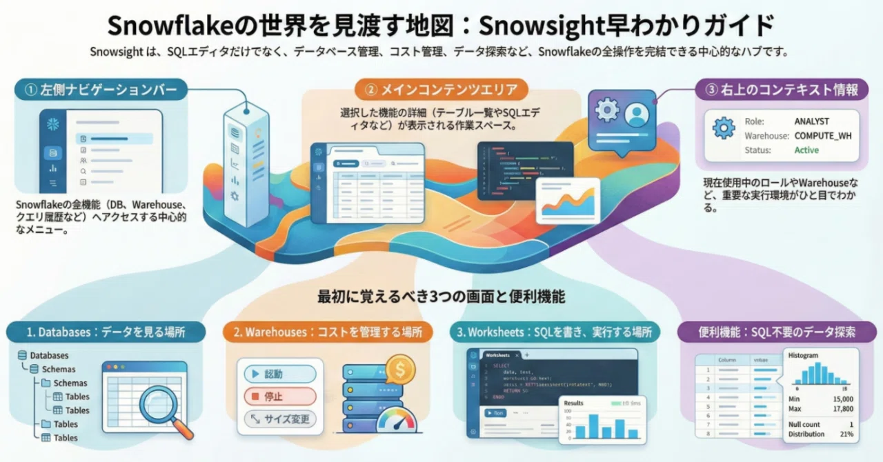 Snowflake｜まずは触ってみる – 基本操作 Snowsight（UI）の歩き方｜Mellow Launch