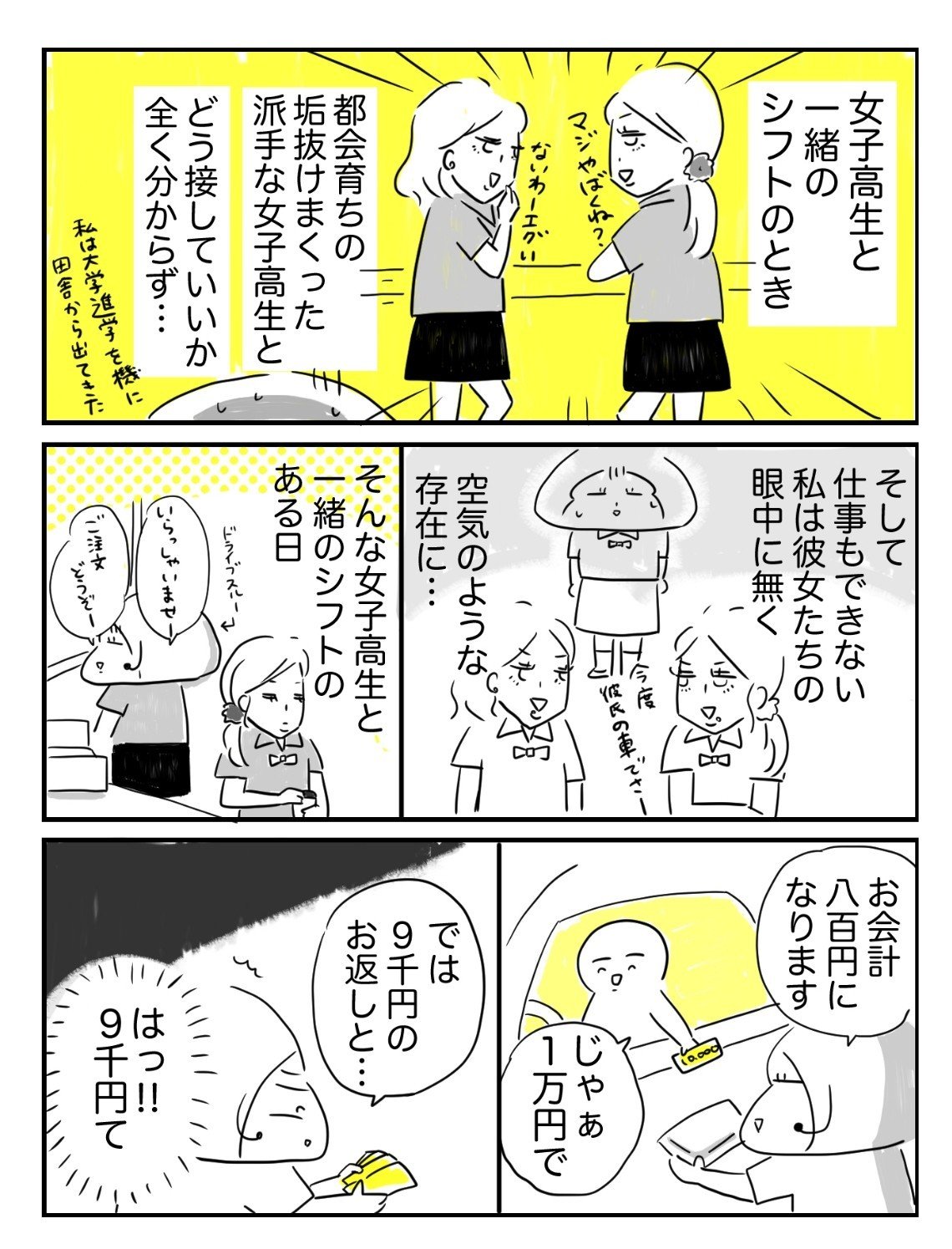 失敗ばかりのアルバイト あさり Note