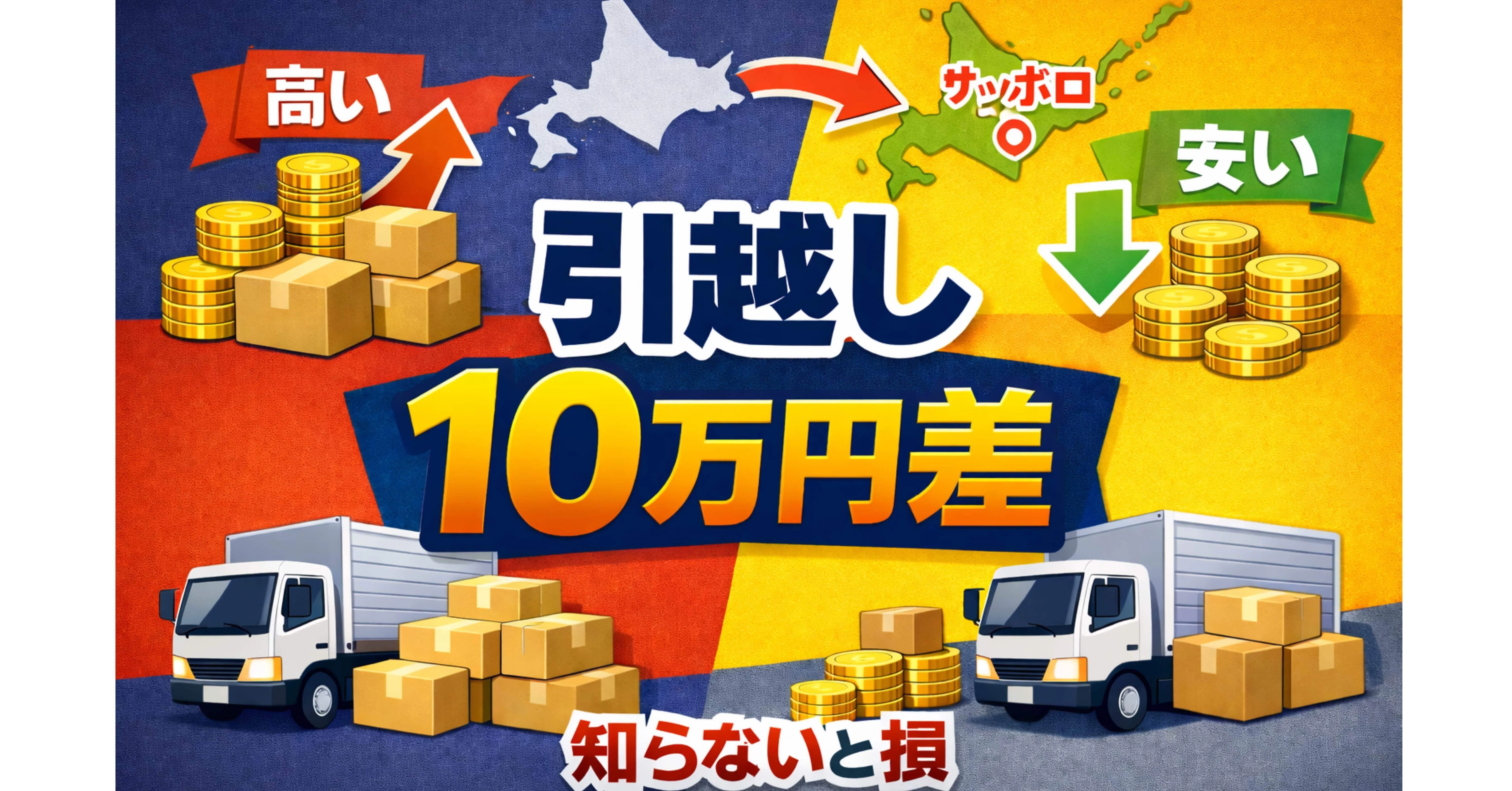 知らないと10万円損をする。本州から札幌への引越し費用を劇的に抑える 