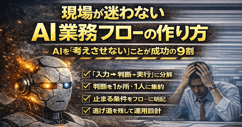 現場が迷わないAI業務フローの作り方