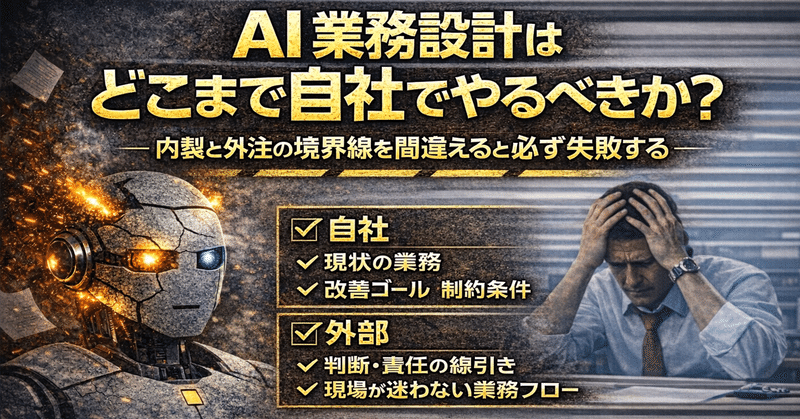 AI業務設計はどこまで自社でやるべきか？