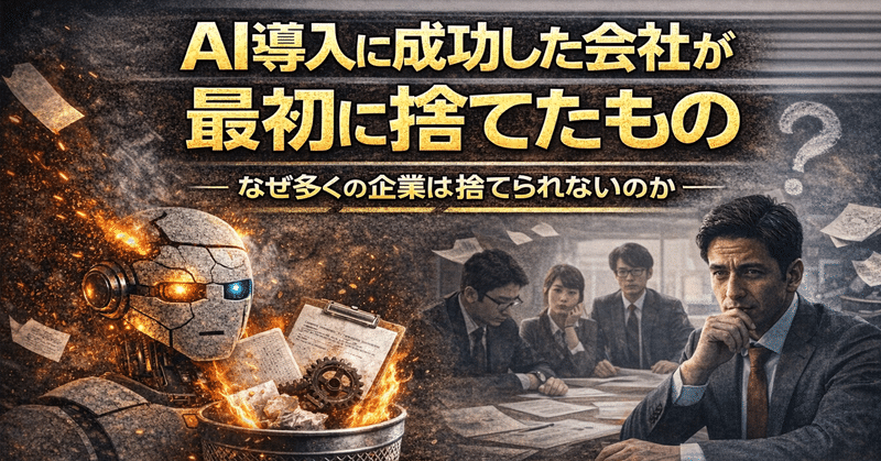 AI導入に成功した会社が「最初に捨てたもの」