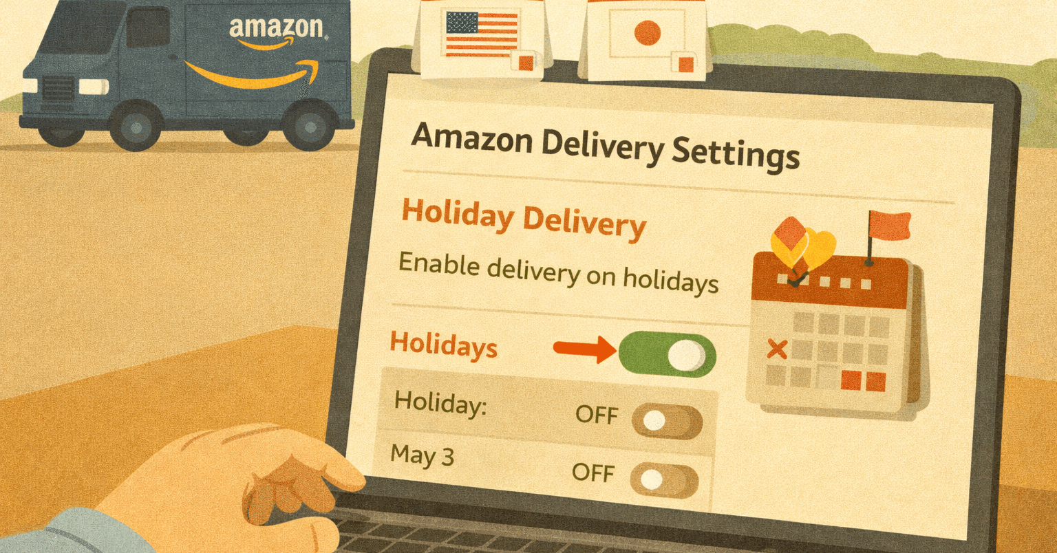 Amazon自己発送の祝日設定で運営中にしても設定が反映されない場合の