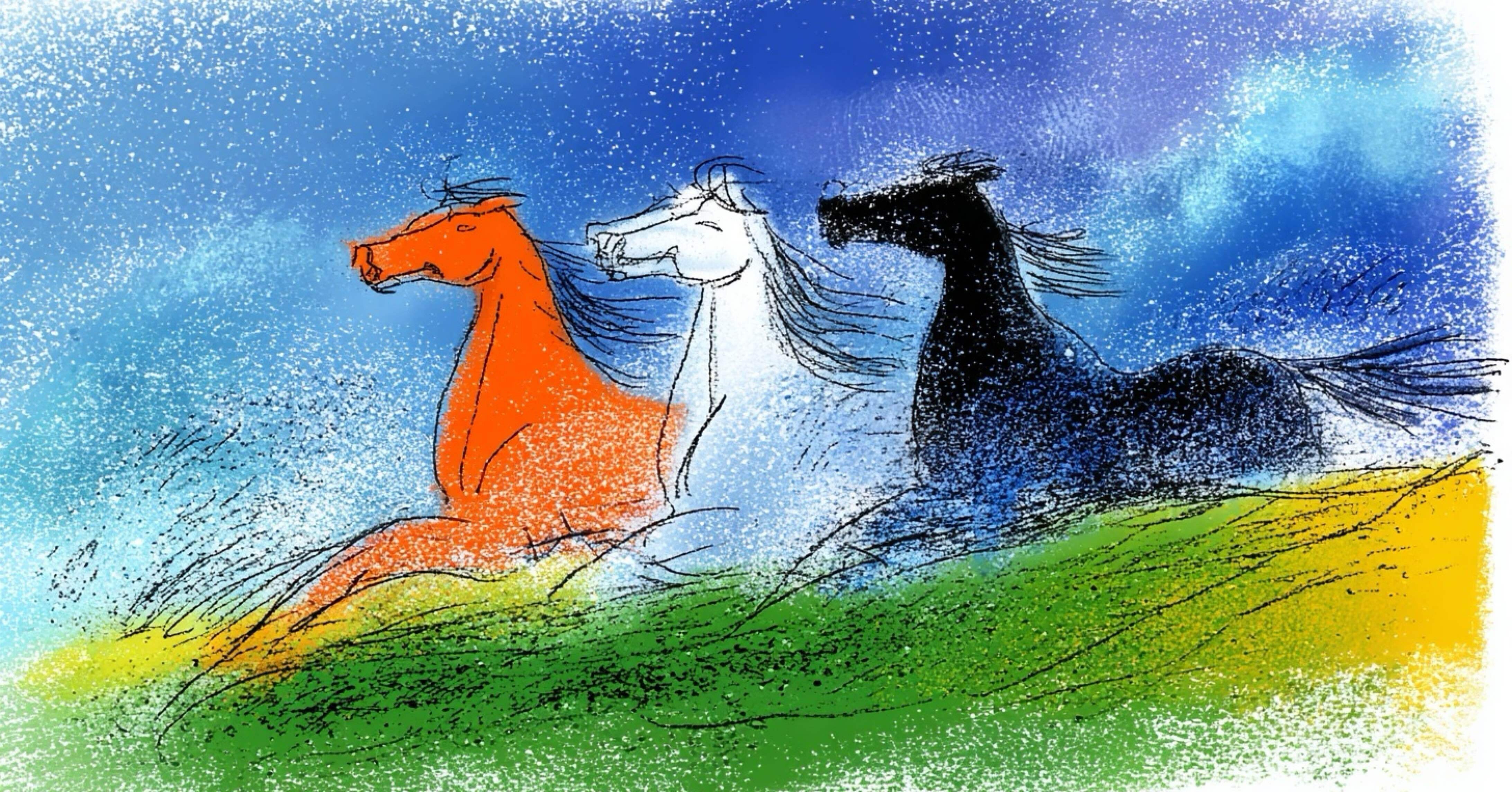 AIイラスト]草原を駆ける馬｜みぽぽ