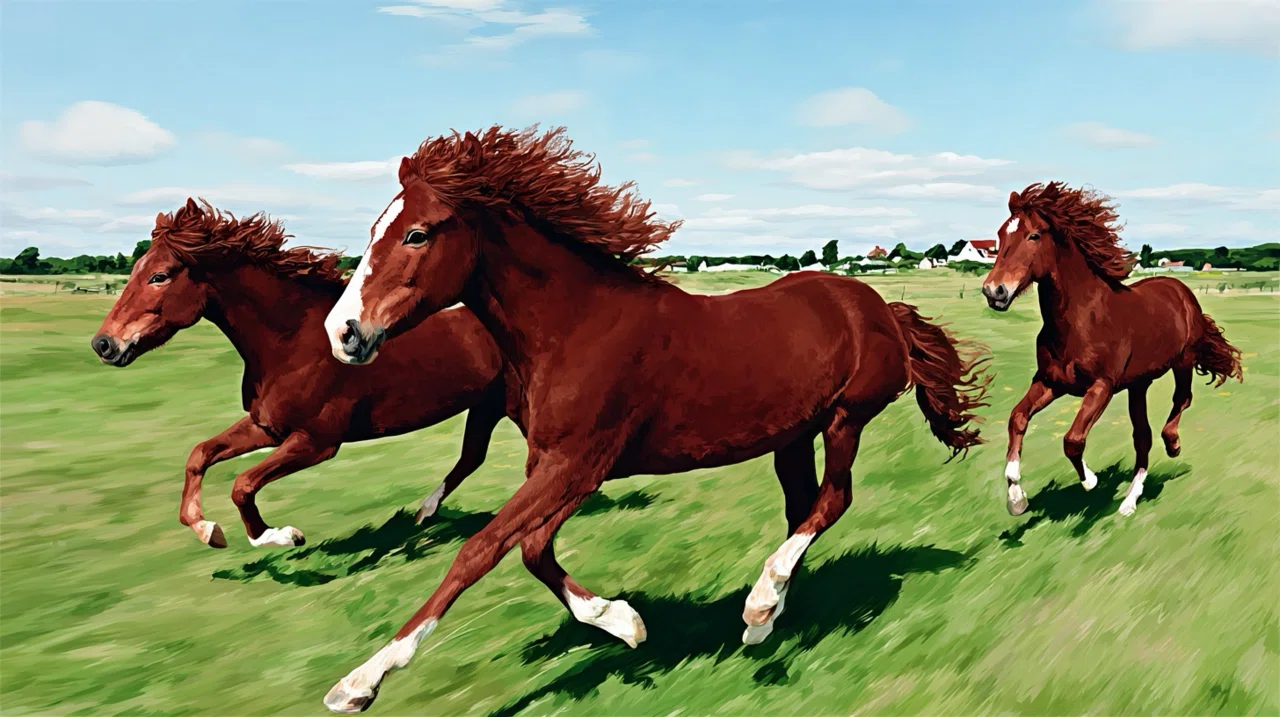 AIイラスト]草原を駆ける馬｜みぽぽ