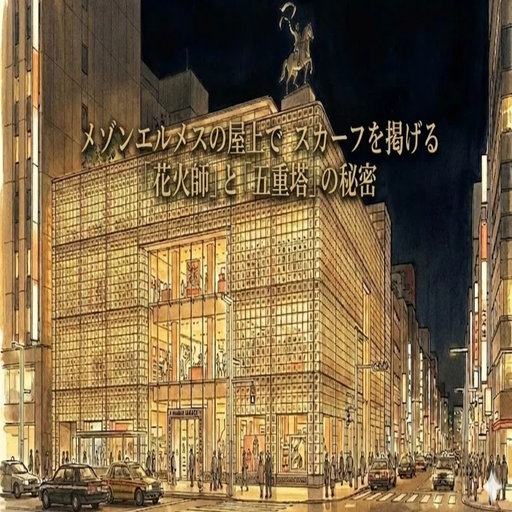 謹賀新年】午年の初詣は銀座へ。メゾンエルメスの屋上でスカーフを
