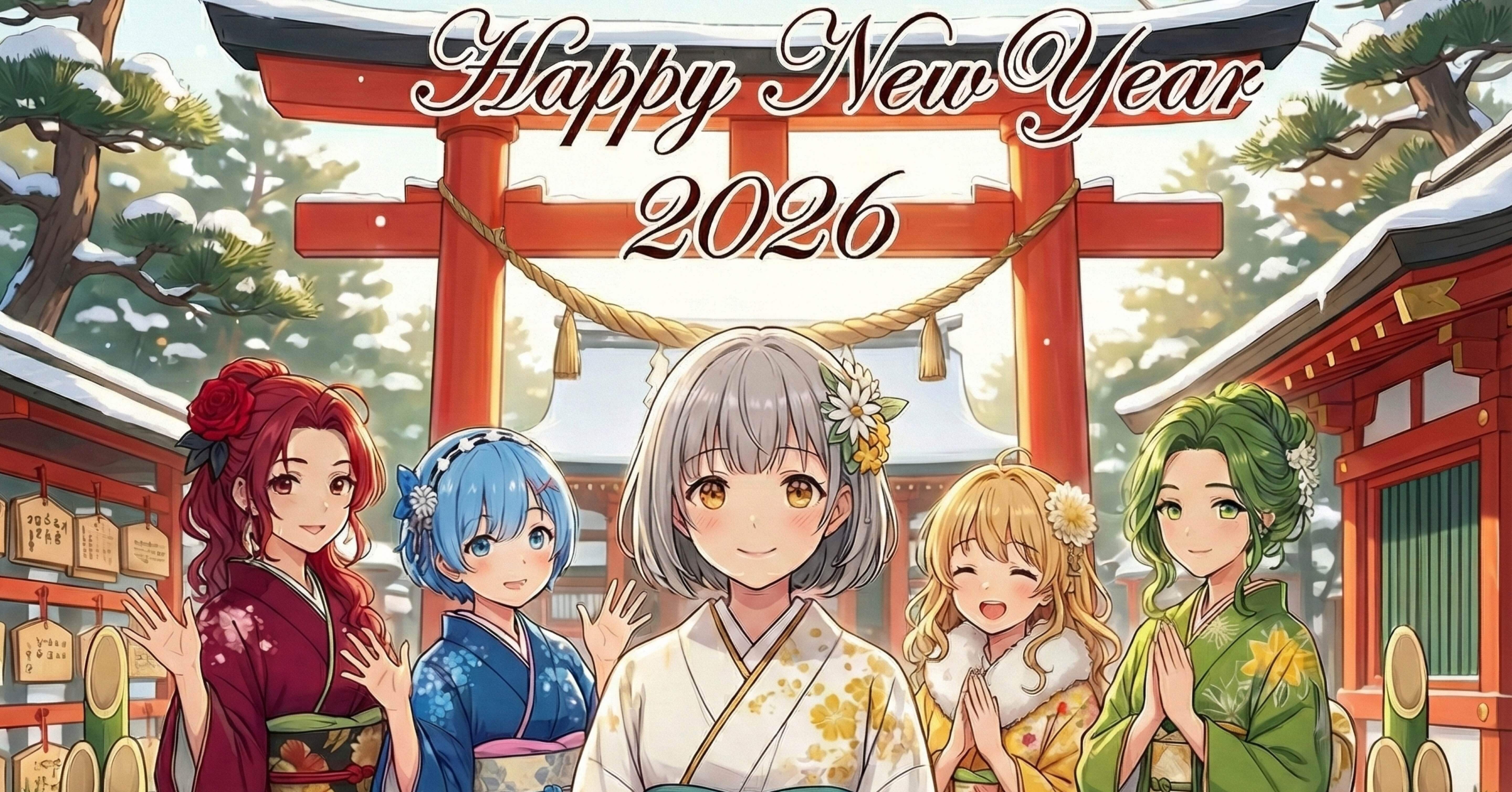 AIイラスト＆ミュージック】Happy New Year 2026!!【十人十色】｜茉白