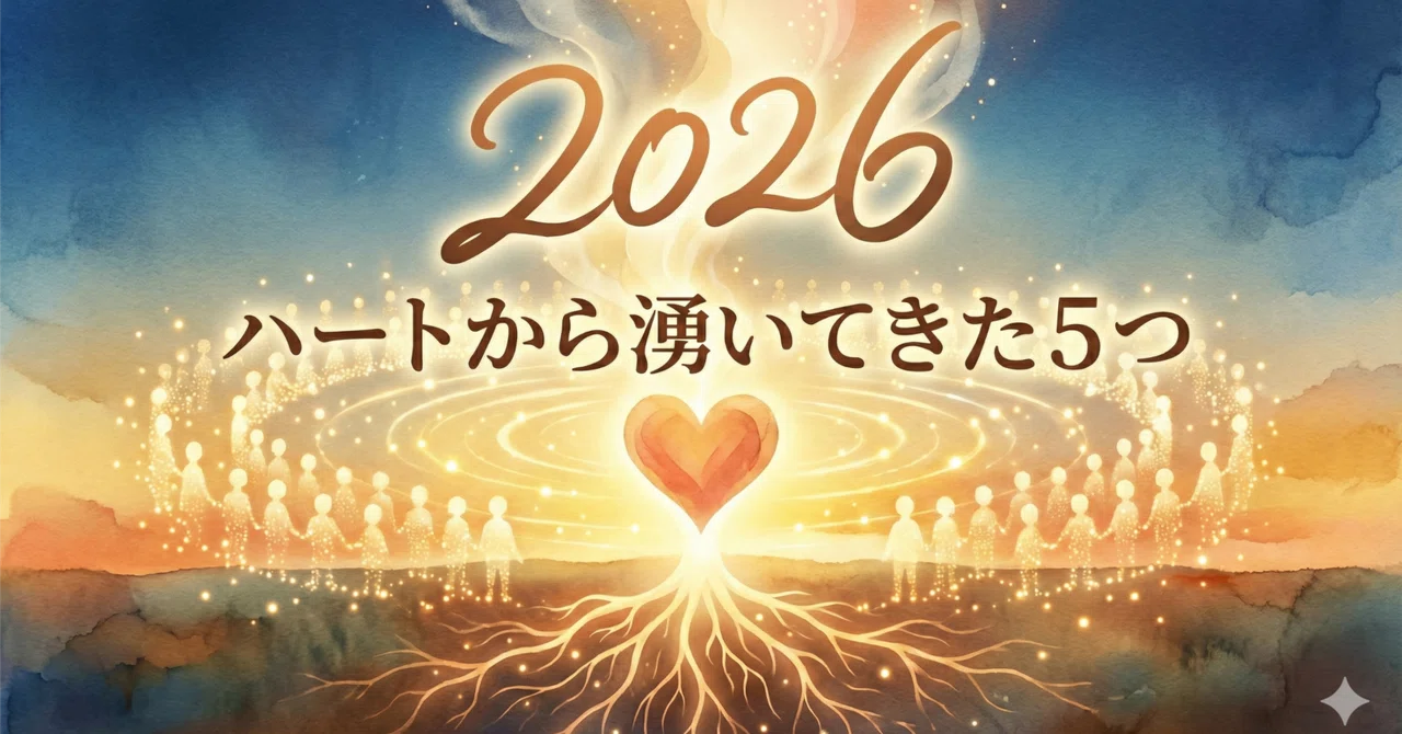2026年元旦、ハートから湧いてきた5つ｜山形竜也 | Heartist | 心理セラピスト