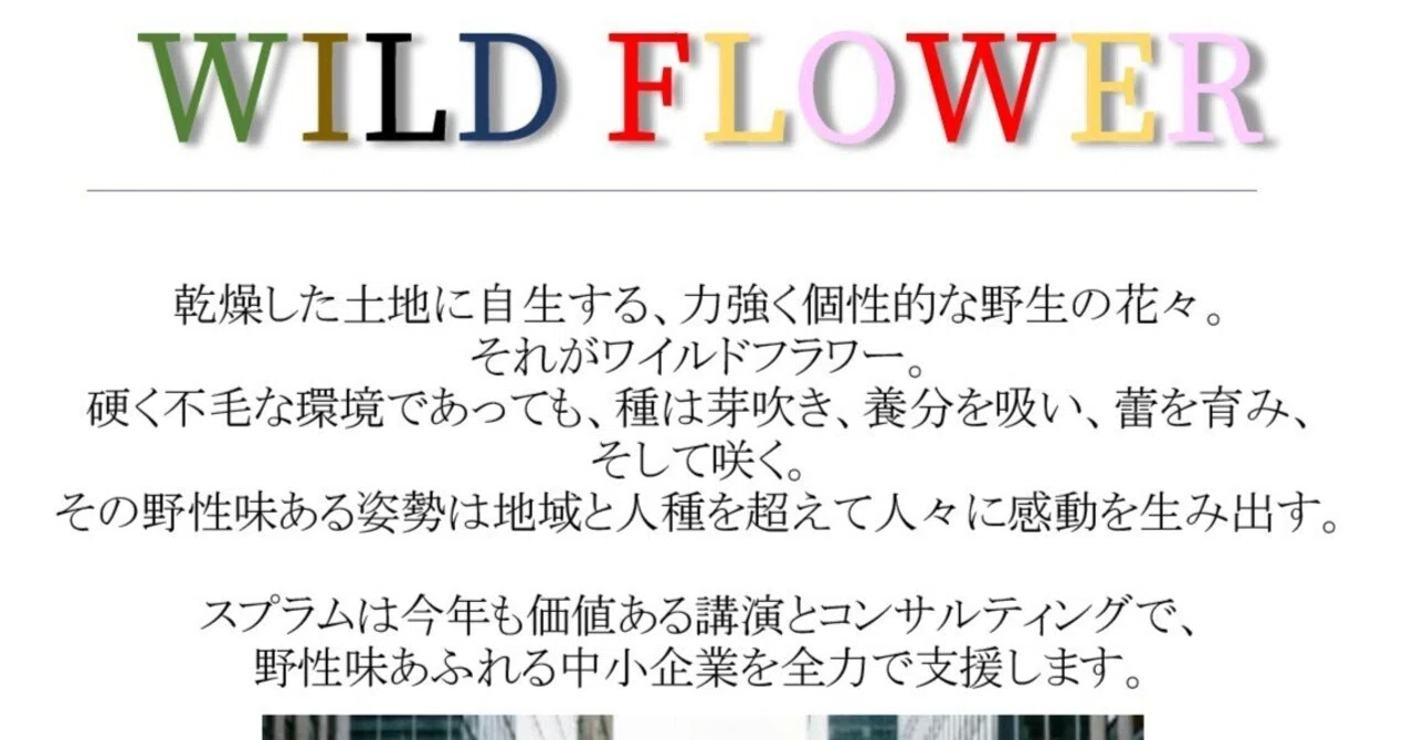 2026年の新年のメッセージはWILD FLOWER｜経営ブログ 中小企業診断士