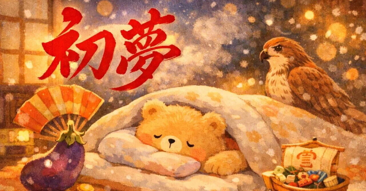 初夢を間違えると一年の流れが狂う。今夜だけで“いい夢”を引き寄せる作法|クズなくまさん