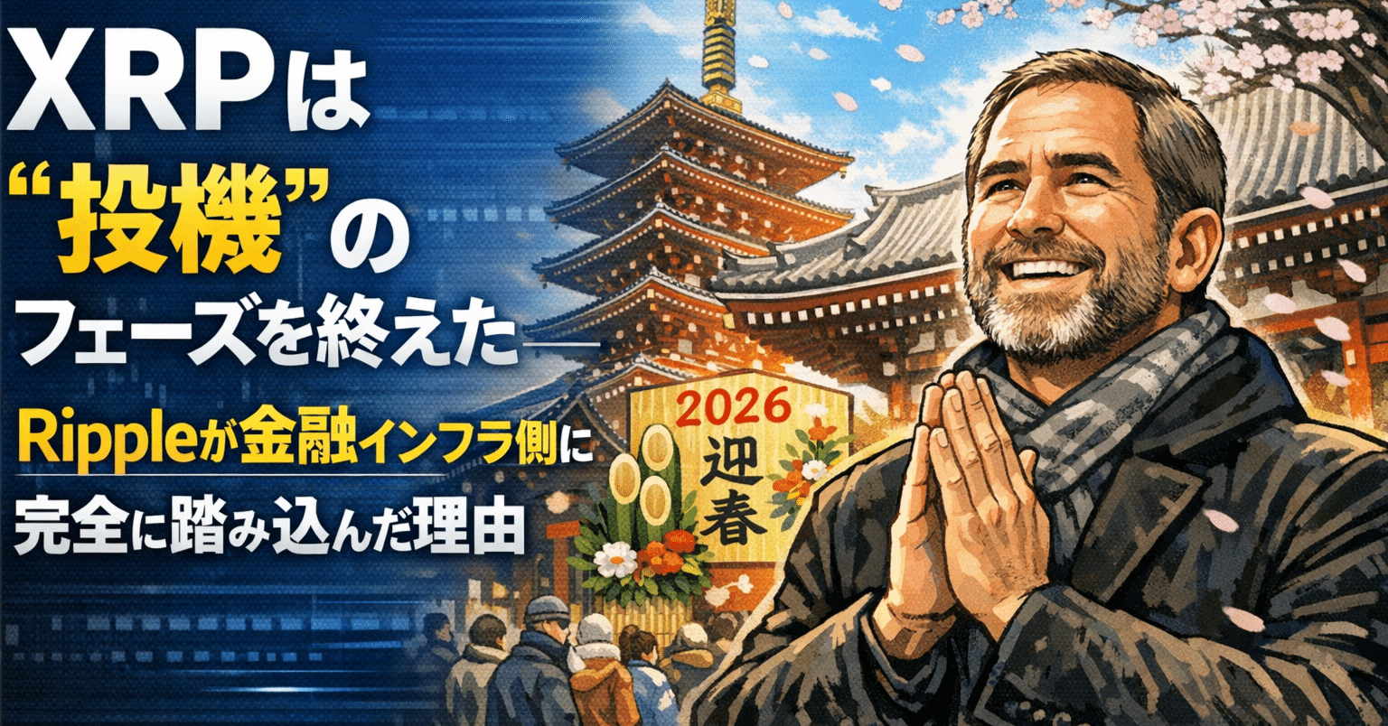 XRPは“投機”のフェーズを終えた──Rippleが金融インフラ側に完全に踏み込んだ理由｜光本貴一｜XRP / Ripple