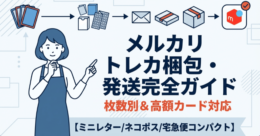 メルカリ】 トレーディングカードの枚数別の梱包・発送方法 / 高額