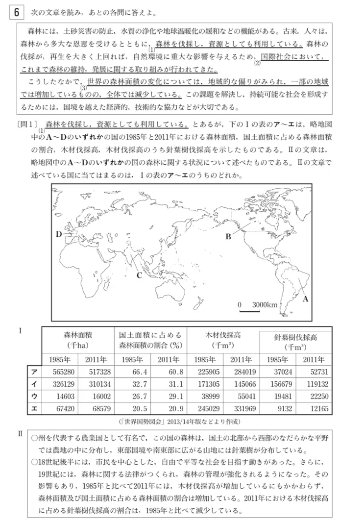 都立高校入試社会地理「世界の森林」対策｜りょーた先生@都立専門