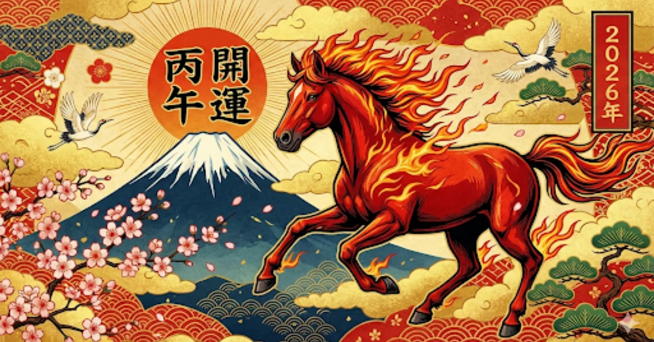 2026年「丙午」の情熱と飛躍。神馬の導きで運を拓く（開運画像の贈り物