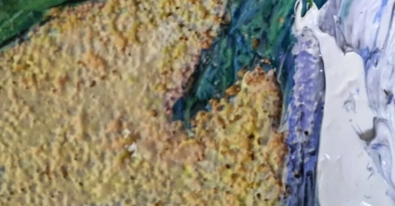 抽象表現主義 油彩画 厚塗り技法 立体的なマチエール 額装 #103 油絵とマチエール（絵肌）｜kinohibiki25
