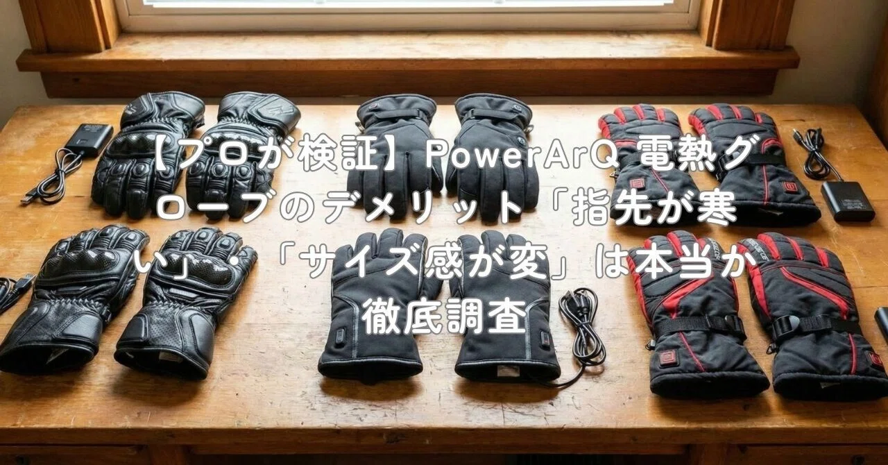 プロが検証】PowerArQ 電熱グローブのデメリット「指先が寒い 