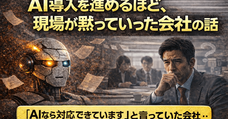 AI導入を進めるほど、現場が黙っていった会社の話