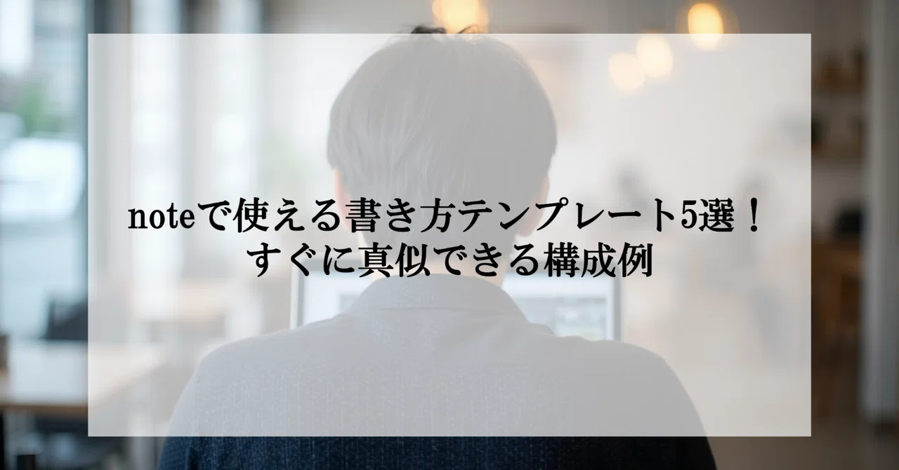 noteで使える書き方テンプレート5選!すぐに真似できる構成例|けい | ブログで累計2000万