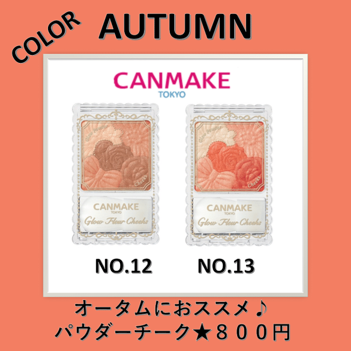 パーソナルカラー別 キャンメイクチーク Shino Note パーソナルカラー別 キャンメイクチーク Shino Note