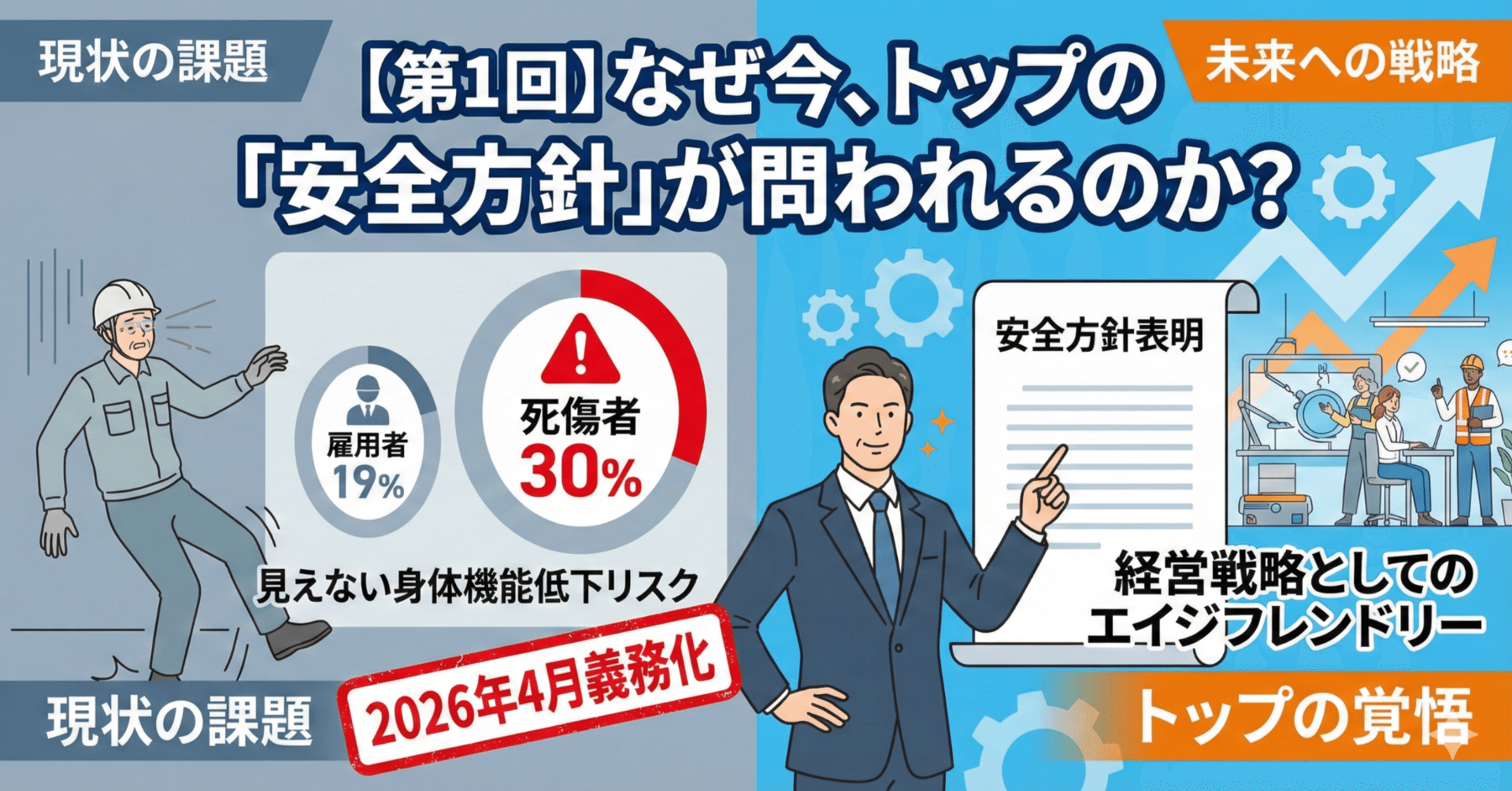 エイジフレンドリー】2026年4月義務化。なぜ今、トップの「安全方針