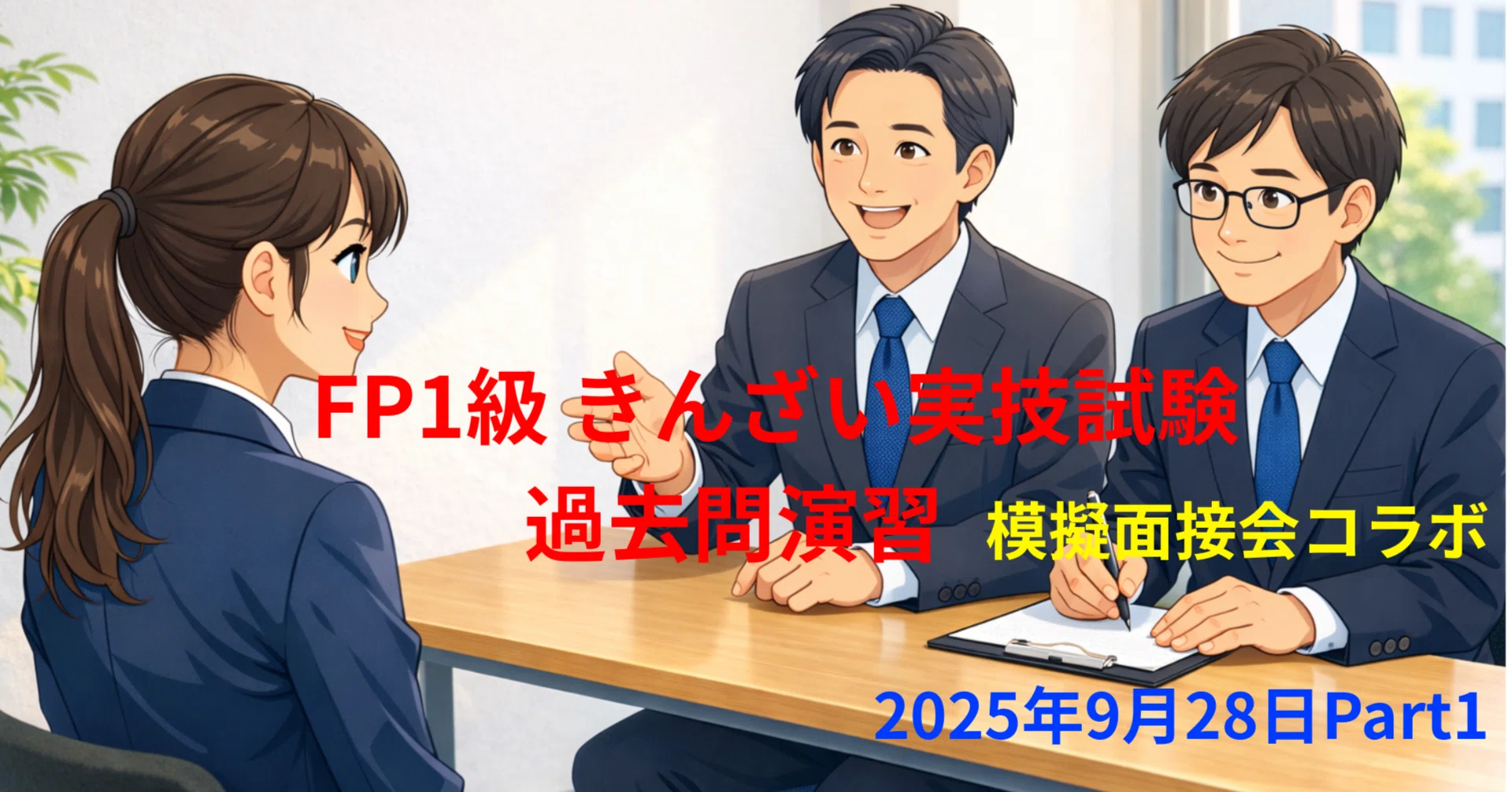 FP1級 きんざい実技試験 過去問演習 2025.9.28Part1｜ふか@FP1級