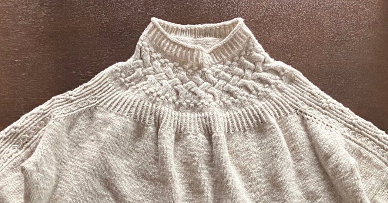 手編み　セーター　Junko Okamoto Bright Sweater 編み物記録#002：Bright Sweater by junko okamoto｜米粒