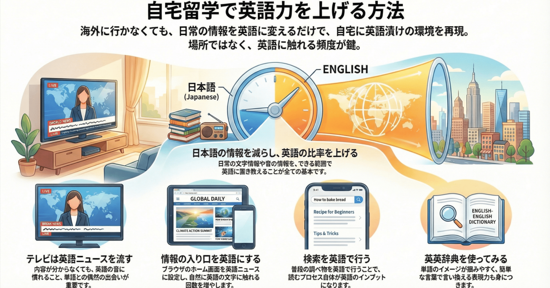 自宅留学で英語力を上げる方法｜DAISUKE