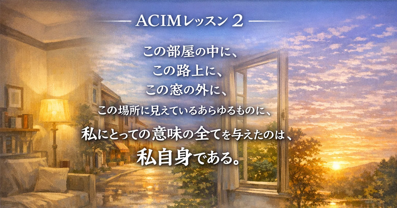 ✨️ACIMレッスン 2《この部屋の中に、この路上に、この窓の外に ✨️ACIMレッスン 2《この部屋の中に、この路上に、この窓の外に