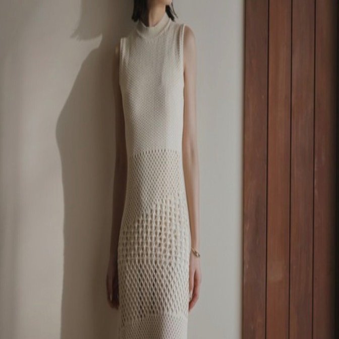 anuans クロシェニットマーメイドワンピース｜anuansメルカリで販売中