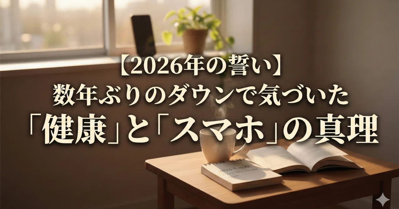 【2026年の誓い】数年ぶりのダウンで気づいた「健康」と「スマホ」の真理｜フロリバ｜