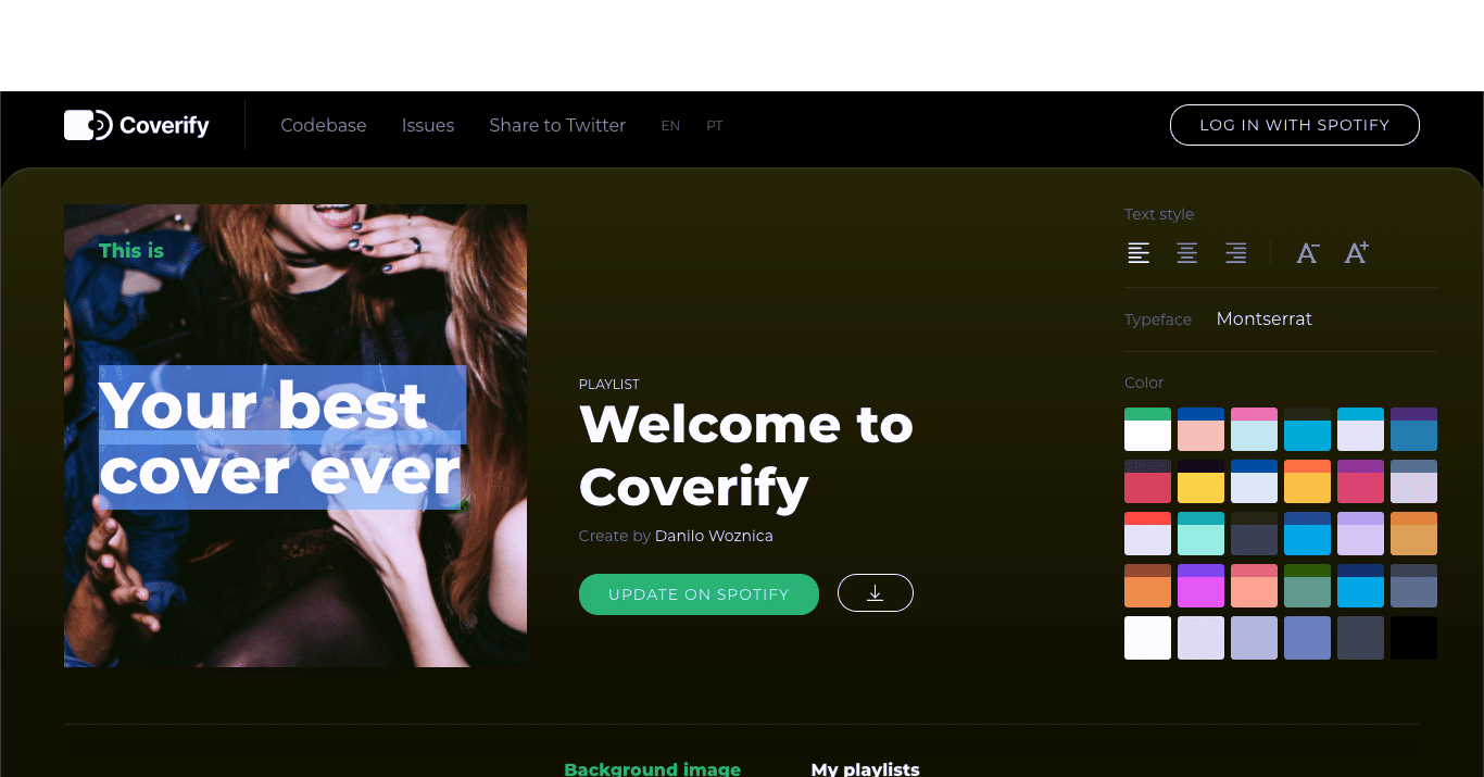 無料 Spotifyで いい感じ のカバー写真を作れる Coverify 磯部俊哉 Note 無料 Spotifyで いい感じ のカバー写真を作れる Coverify 磯部俊哉 Note