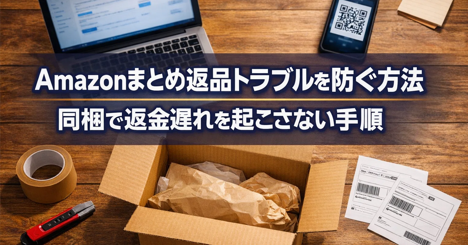 Amazonまとめ返品トラブルを防ぐ方法、同梱で返金遅れを起こさない手順