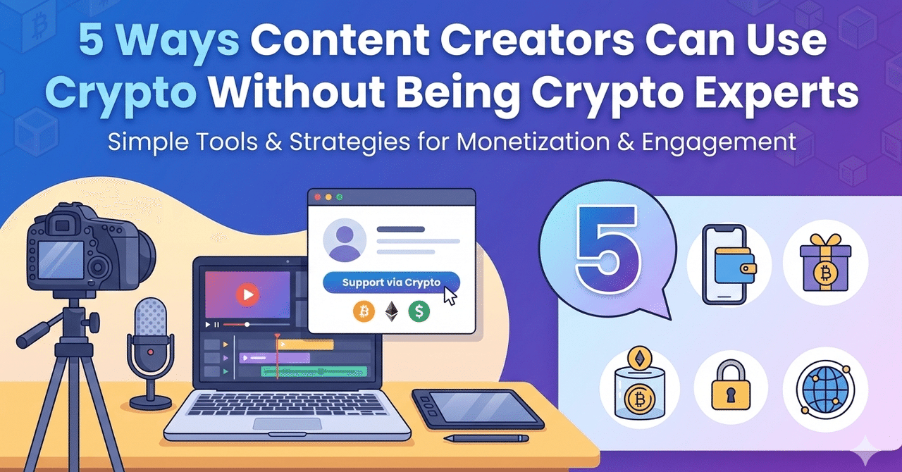 5 Ways Content Creators Can Use Crypto Without Being Crypto  Experts｜Alex-Brooks