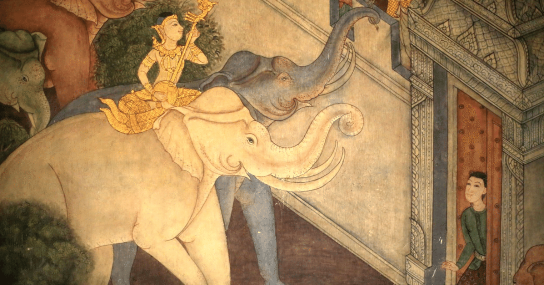 象相学の世界】なぜタイ寺院壁画に馬はいない？絵から読み解く象に乗る