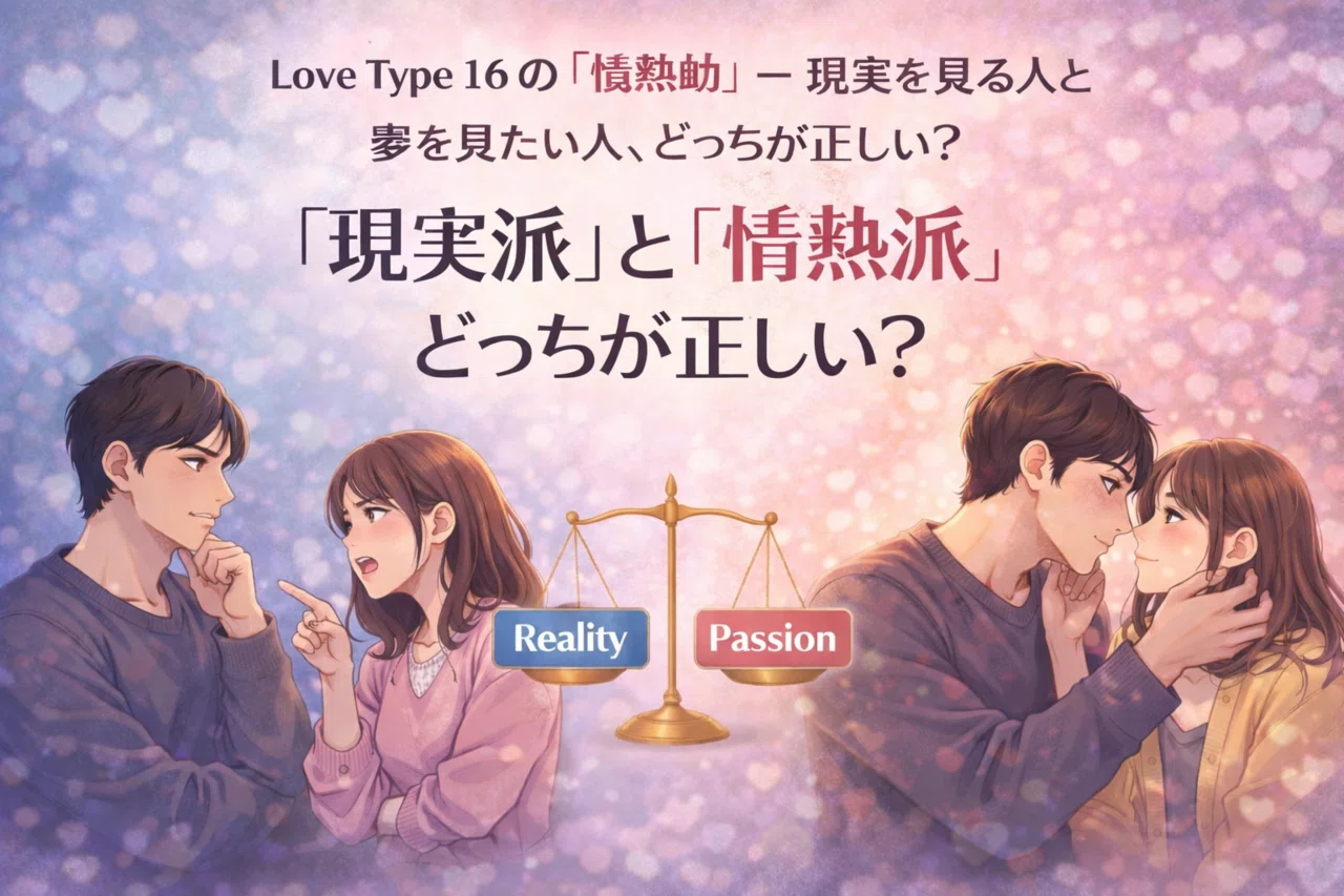 Love Type 16の「情熱軸」現実を見る人と、夢を見たい人。どっちが