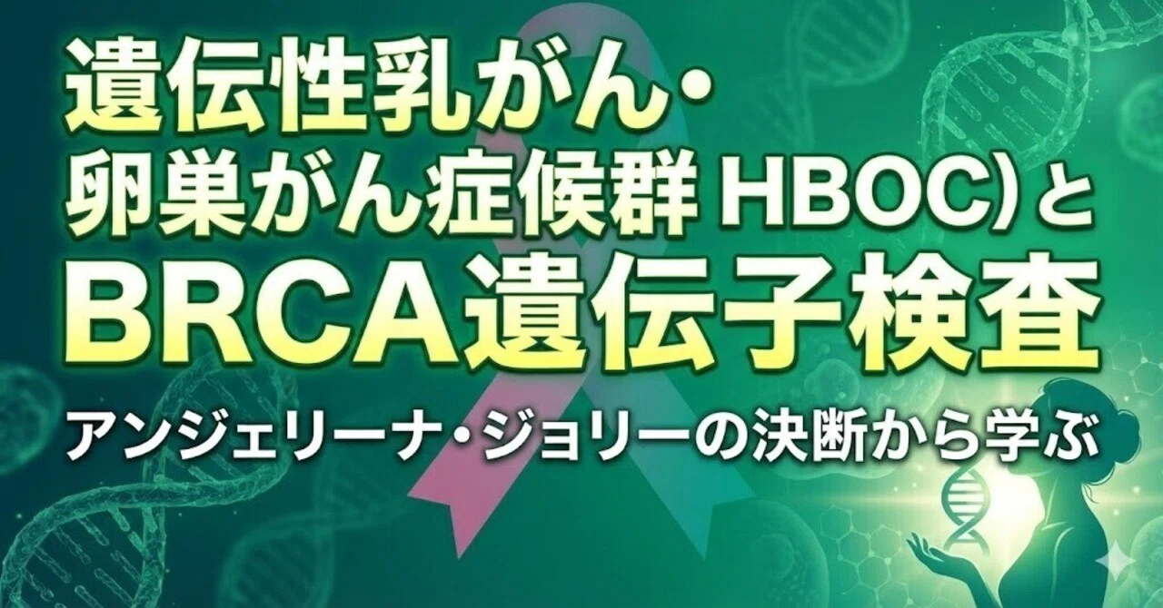 遺伝性乳がん・卵巣がん症候群（HBOC）とBRCA遺伝子検査｜アンジェリーナ・ジョリーの決断から学ぶ｜がんの学校
