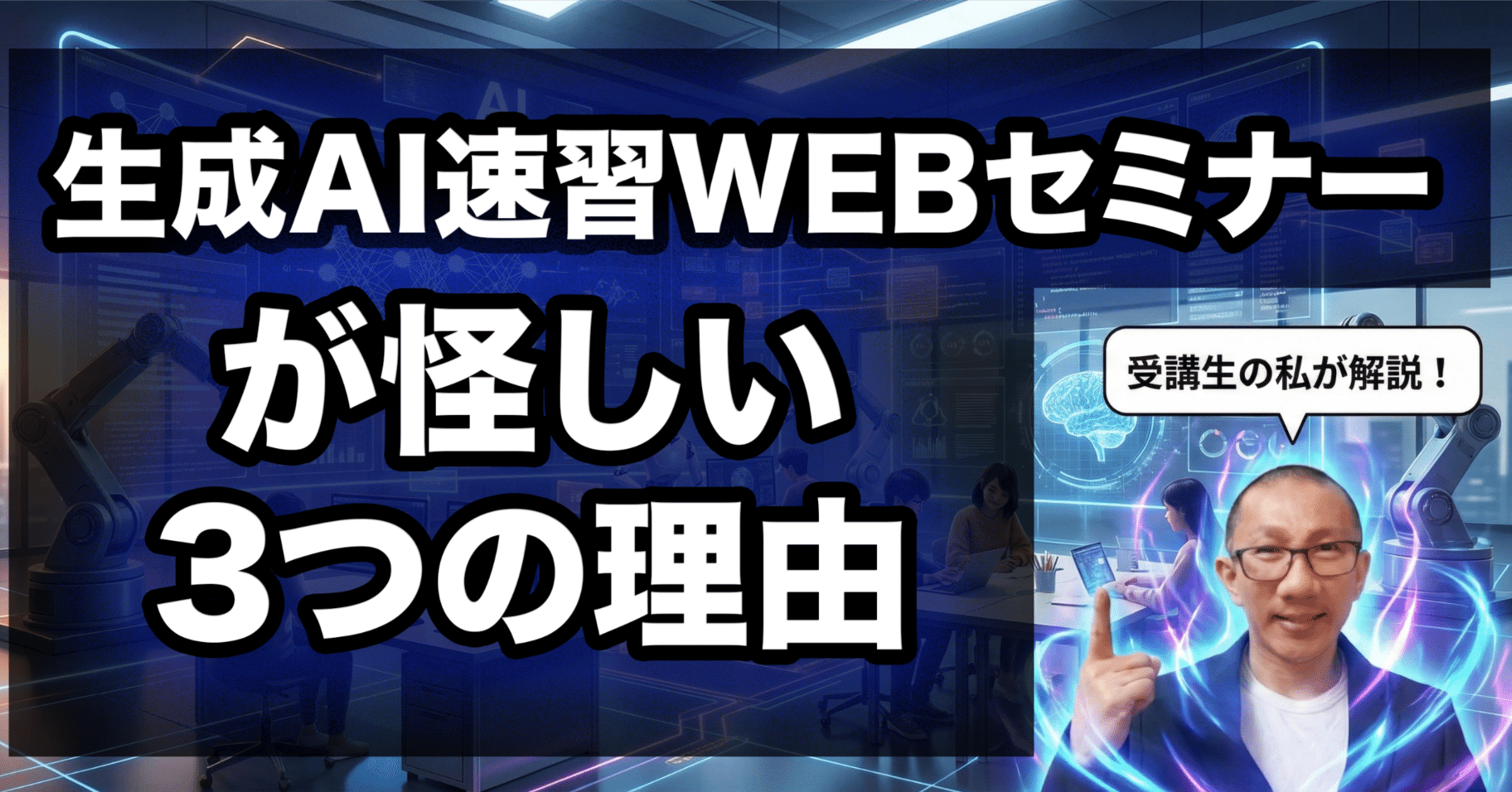 生成AI速習WEBセミナーが怪しい3つの理由とは？参加者が暴露！｜高正熊生／たかまさ【AIX英会話】AIで英語学習を最適化する専門家