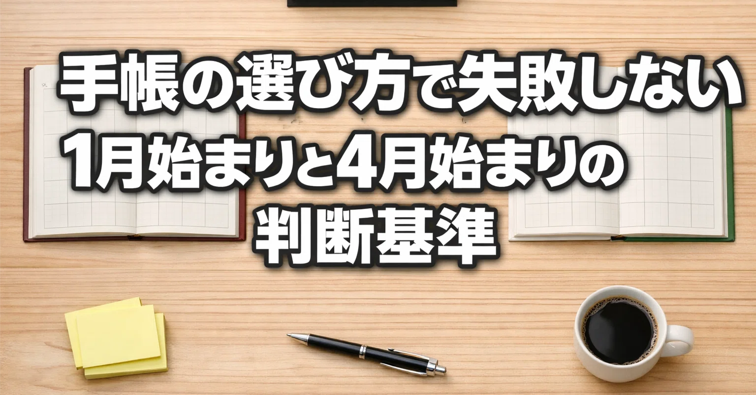 手帳の選び方で失敗しない 1月始まりと4月始まりの違いと向く人が