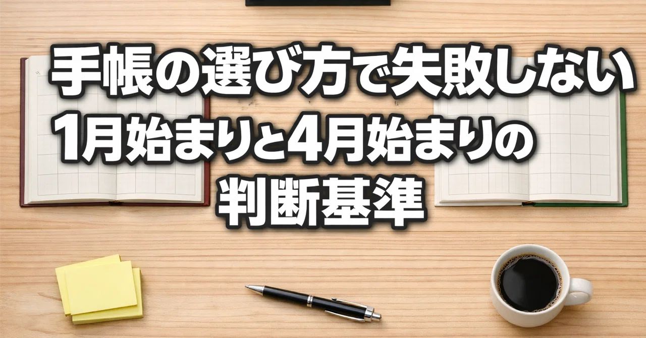 手帳の選び方で失敗しない 1月始まりと4月始まりの違いと向く人が